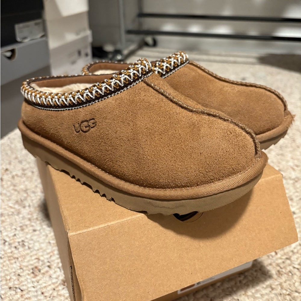 UGG Tan Suede Slip-On Shoes
